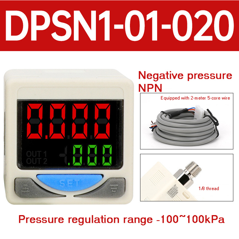 Digitaler Manometerschalter ZSE30AF Vakuum-Unterdruckmanometer ISE Positiver Druck DPSN1 Elektronisch Digital: Orange