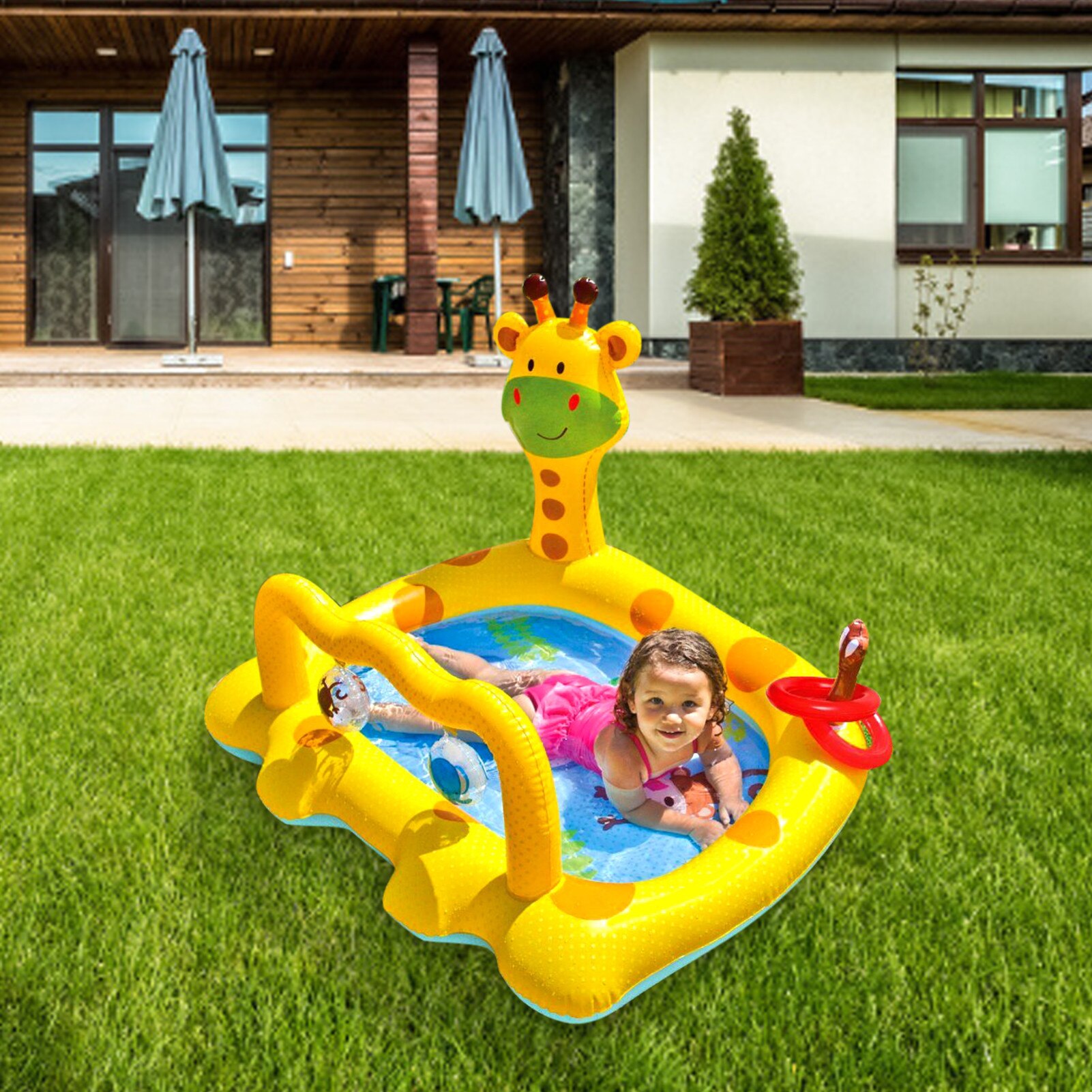 Inflatable Fawn Swim Pool Thickened Summer Cool Padding Pool Inflatable Water Swimming Pool Water Park