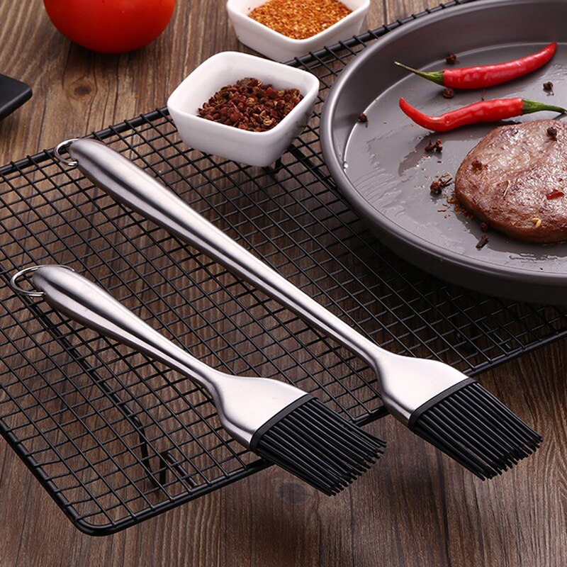 Silicone Kitchen Oil Brush BBQ Grill Basting Brush Barbecue Cooking Brush Silicone Pastry Brush for Baking Grill BBQ Accessories