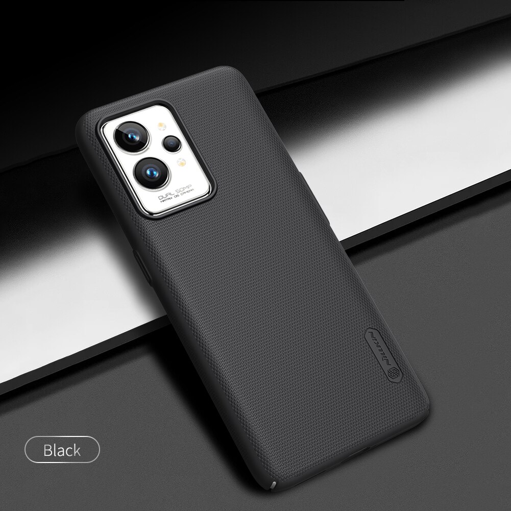 Hülle für Realme GT 2 Pro Nillkin Frosted Shield Matt PC Harte Rückseitige Handyhülle für OPPO Realme GT2 Pro Case: Black