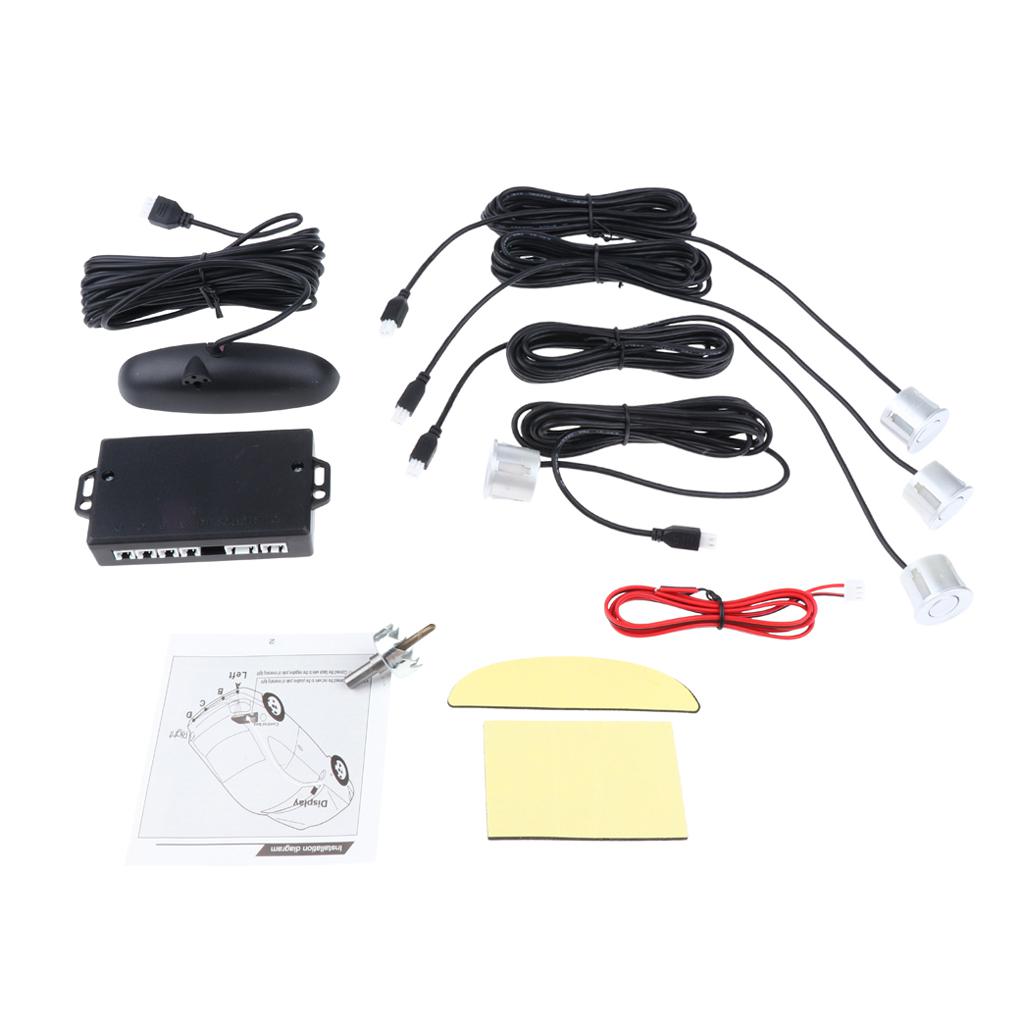 Parking Sensor Car Reverse Backup Rear Buzzer System Kit Alarm