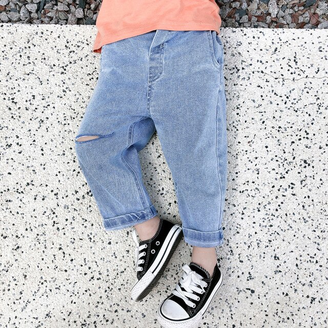 baby gutter jeans vår høst jeans til gutt 2 3 4 5 6 år smålåve barnebukser låve denim bukser bukser