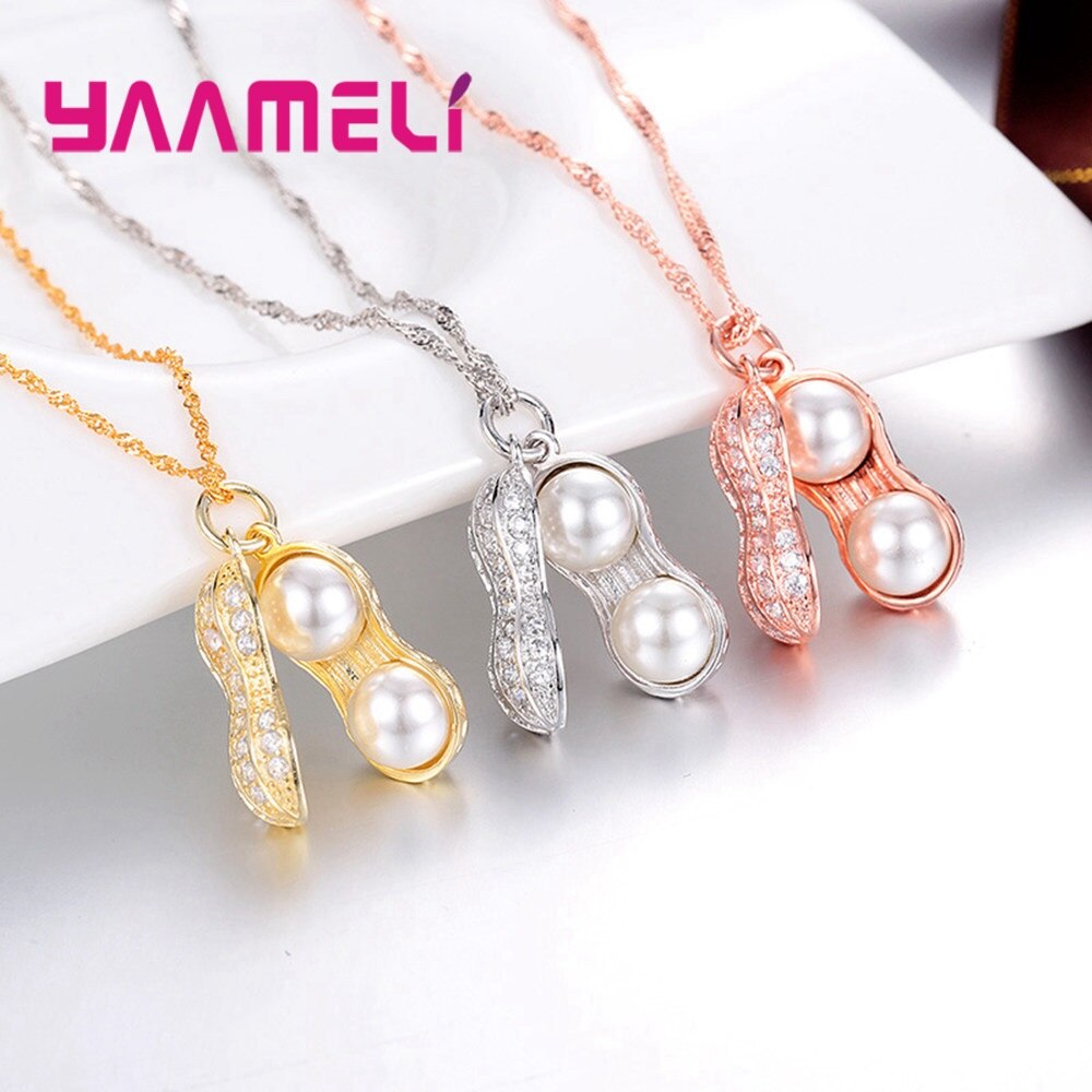 925 halsketten mit anhängern aus sterlingsilber und natürlichen süßwasserperlen in erdnussform, koreanischer schmuck für damen, Datum-Datierung