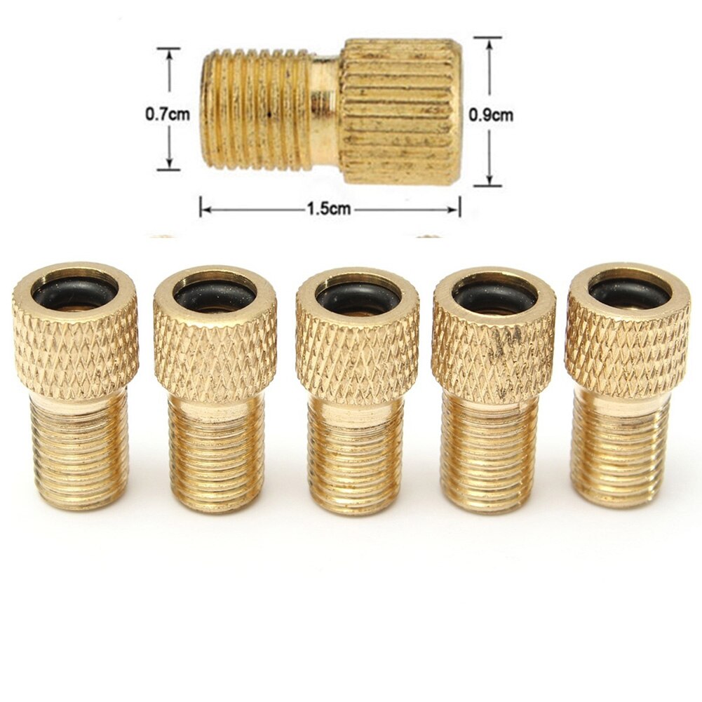 5pc polkupyörän presta sovittimeen dv & sv (dunlop & french valve) av (auton venttiili) kanssa rin bike air adapter adapterit pyörät