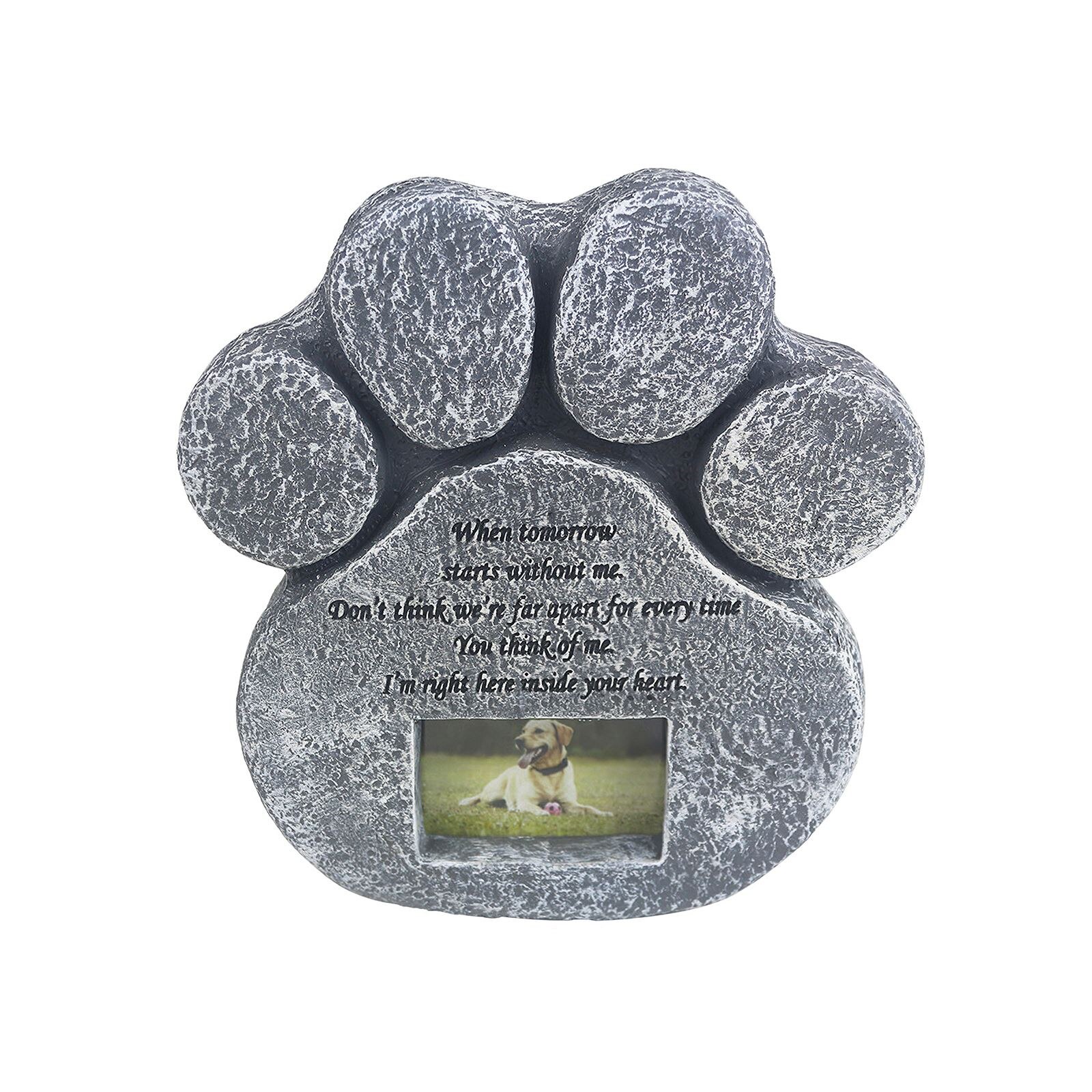 Pet Memorials Stone Dog Paw Shaped Tombstone Pet Remembrance Mark Realistic Outdoor Pet Grave Stone Memorial Stone Pet tombstone