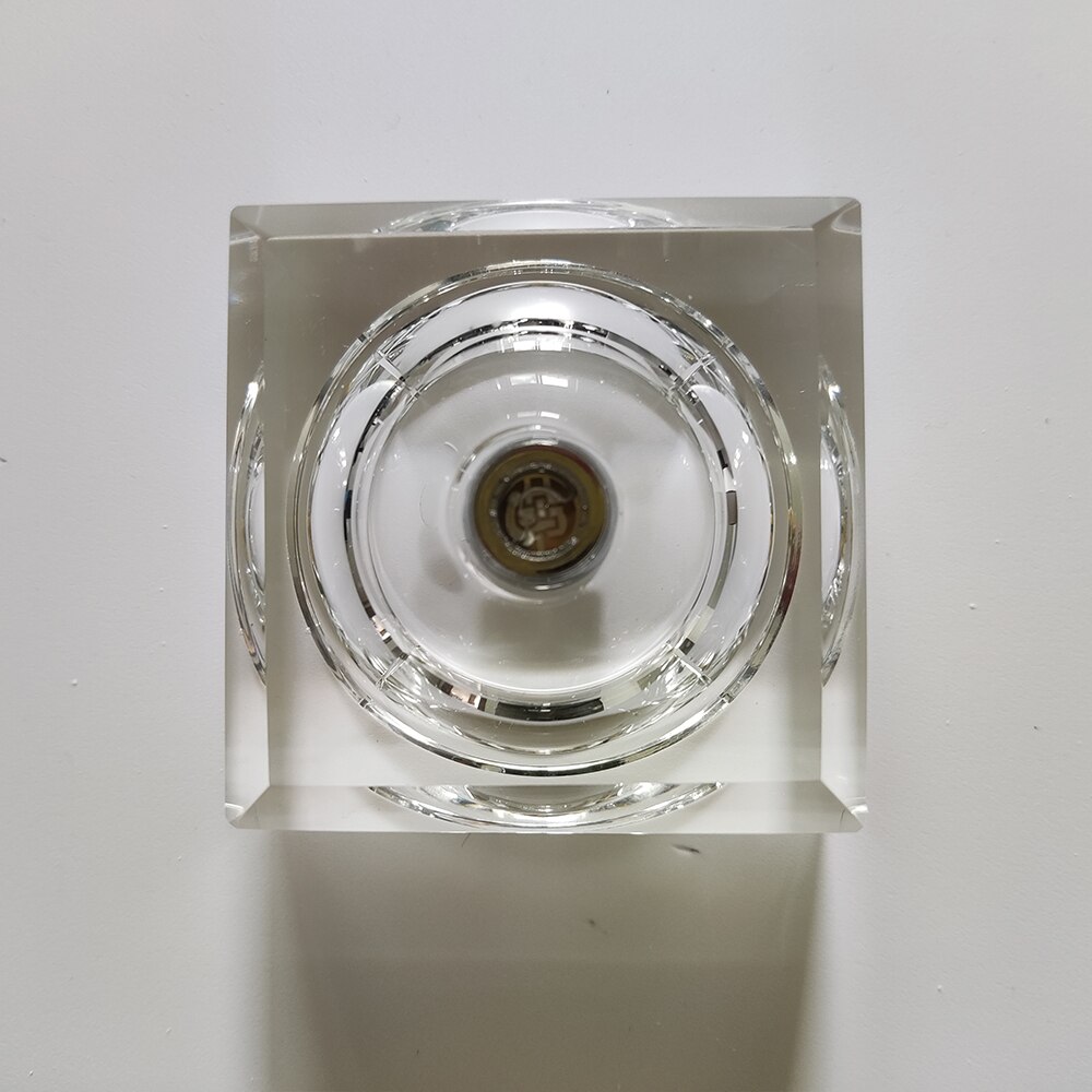 Led nat farverigt lys krystal firkantet base holder display stativ til krystaller kugle belysning tilbehør håndværk indretning: 5cm