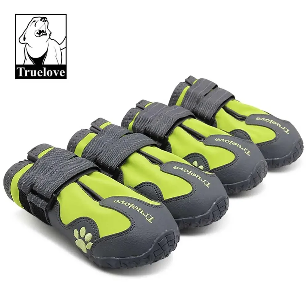 Truelove Scarpe Impermeabile anti-slittamento Stivali Da Pioggia Neve Calda Riflettente per ottavino Medio Grande animale domestico Formazione Sportiva TLS3961: 5-(widest-5.7CM) / Neon-giallo