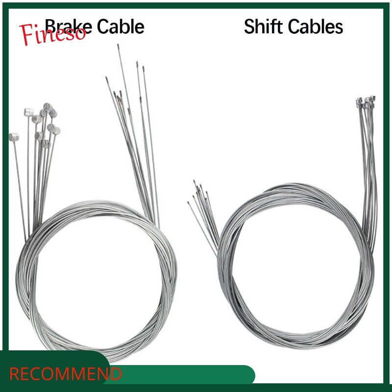 10pcs 2M MTB Bicycle Brake Line Bicycle Speed Line Fixed Gear Shifter Gear Brake Cable Sets Core Inner Wire for MTB Road Bikes