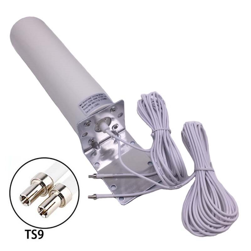 Lte Antenne 3G 4G Externe Antennna Outdoor Antenne Met 5M Dual Slider CRC9/TS9/Sma connector Voor 3G 4G Router Modem: TS9 connector