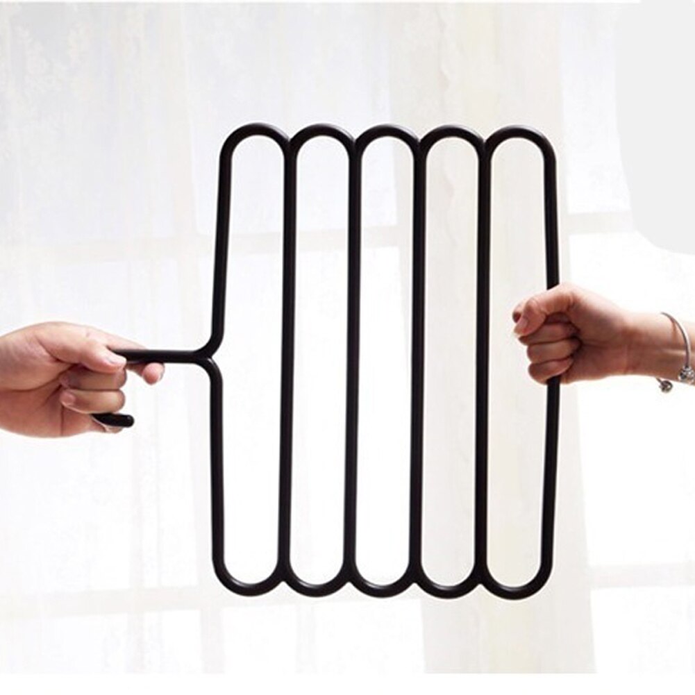 5 layers Clothes Hangers Multi-Function Storage Hangers Plastic 5-Layer Drying Rack Pants Rack Storage Tie Belt Towel Holder