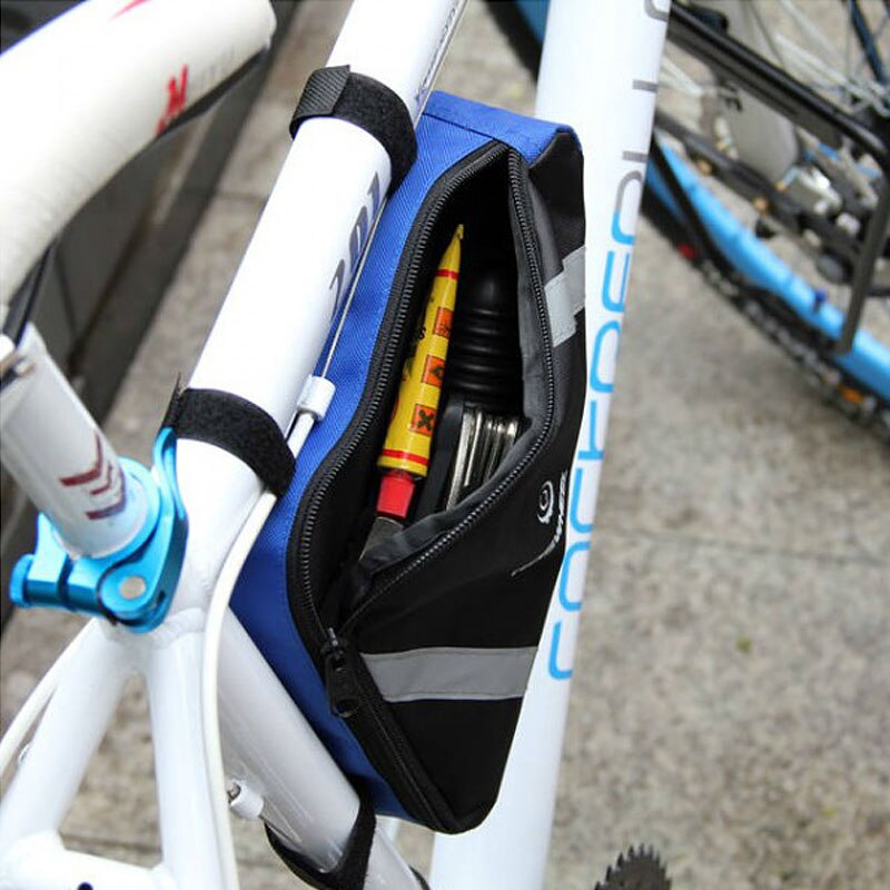 ROSWHEEL Fiets Frame Driehoek Bag Storage Pouch Tassen Fietsen MTB Racefiets Buis Hoek Fietstas Blauw/Oranje Fiets Bolsa