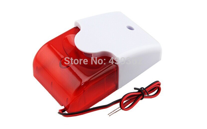 112dB Wired Alarm Siren Horn with Strobe Flash Light DC12V for Home Security Alarm System