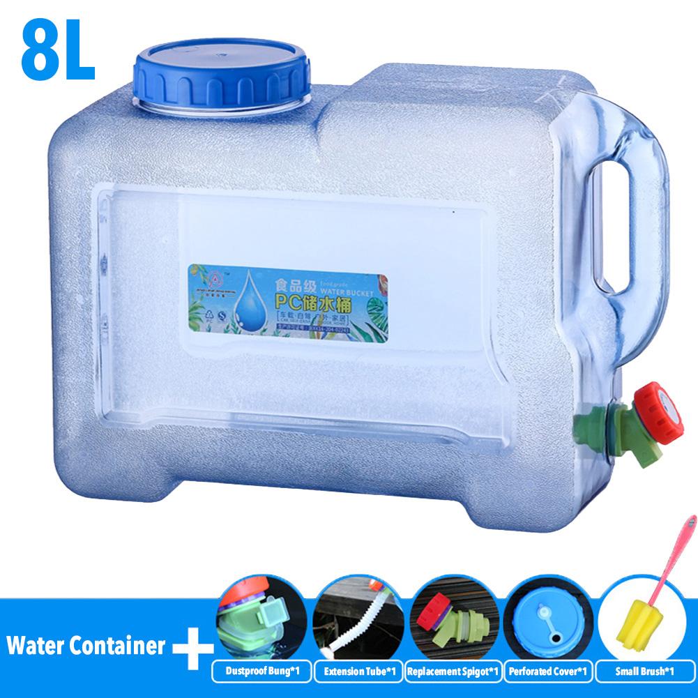 Outdoor Water Container Carboy Met Spigot Draagbare Water Opslag Carrier Jug Kantine Voor Camping Wandelen Emergency: 8L