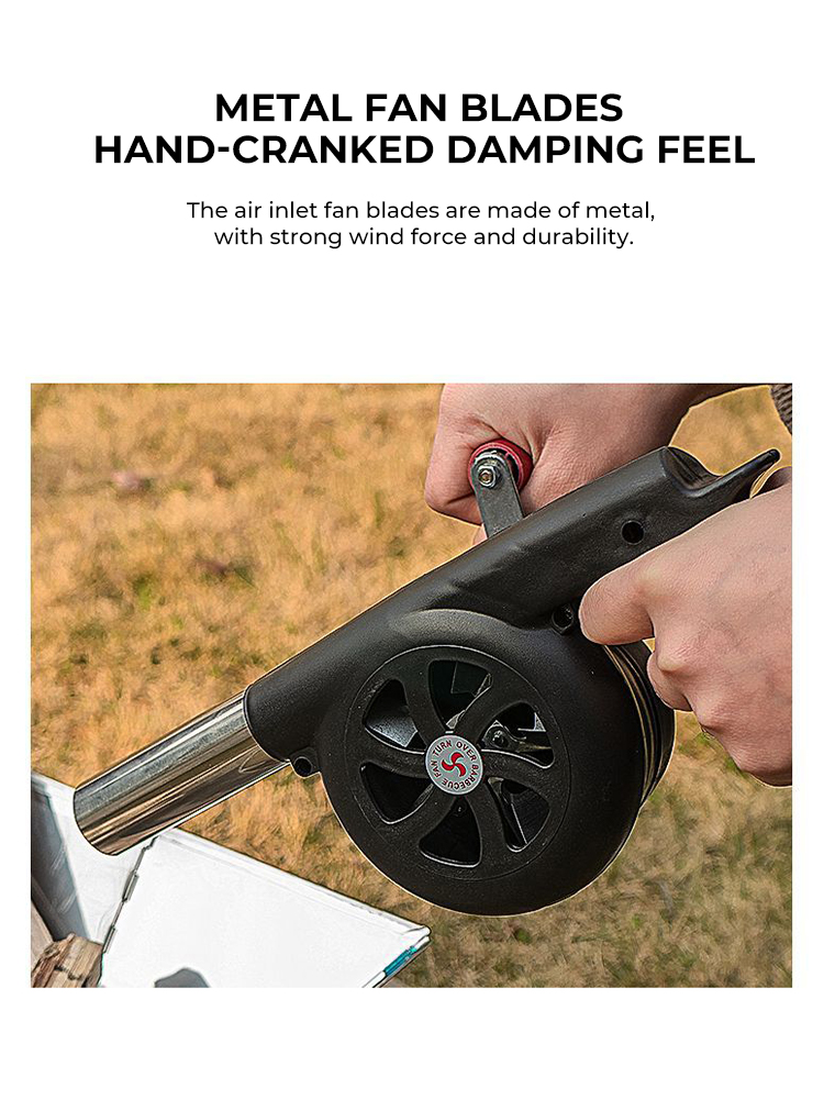 Outdoor Draagbare Handblazer Huishoudelijke BBQ Houtskool Verbranding Blower Snelle Houtskool Brandende Kleine Föhn BBQ Tool Camping