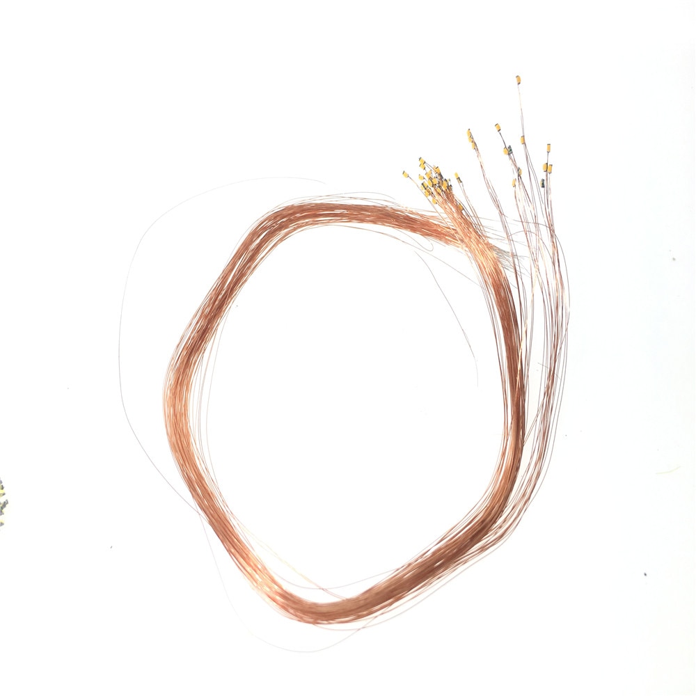 50pcs 0402 SMD Led Model Lights HO N OO Scale Pre-soldered Micro Litz Wired LED Leads Wires 20cm For Diorama Lighting Scene