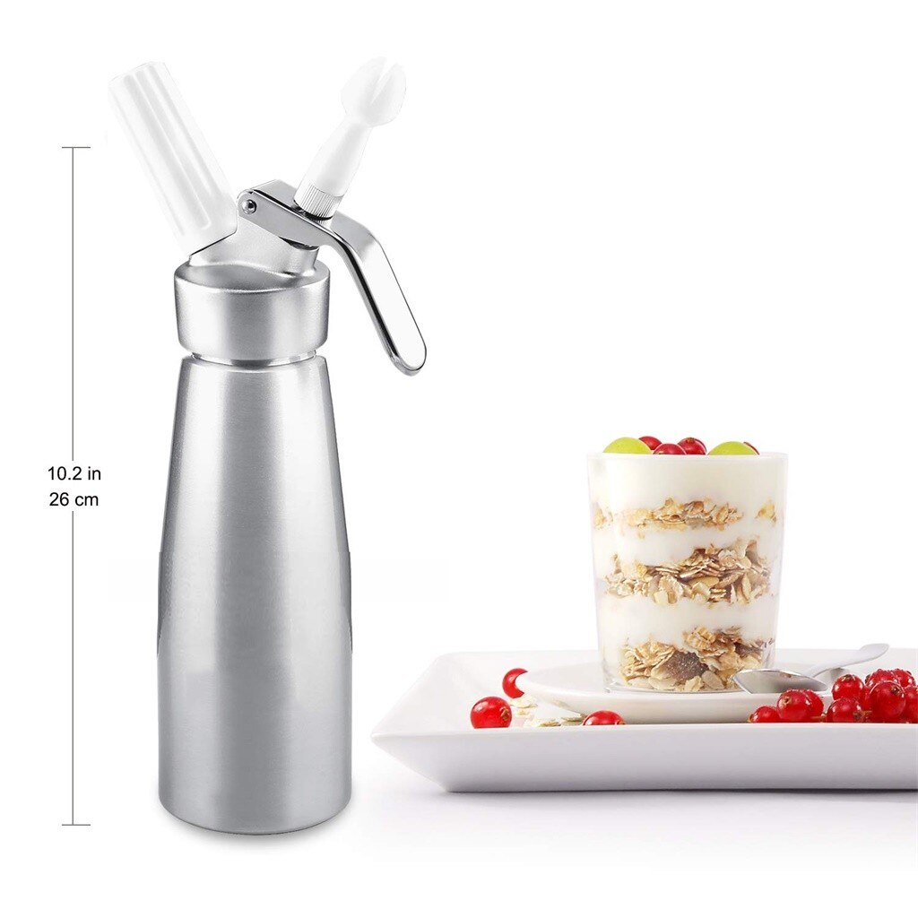 Whipped cream dispenser 500ml Stainless Steel Whipped Cream Dispenser Included Decorating Nozzles 500ml #2030
