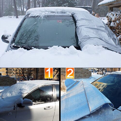 All Season Outdoor Car Windshield Snow Rain Cover Ice Frost Sunshade Protector Tarp Magnetic 190X95CM