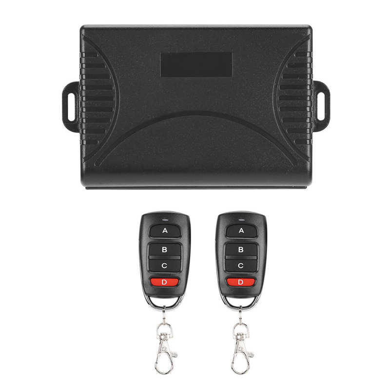 Remote Control DC AC 7-36V 4 Channel Remote Control Transmitter Receiver Set 4 Button Learning Receiver