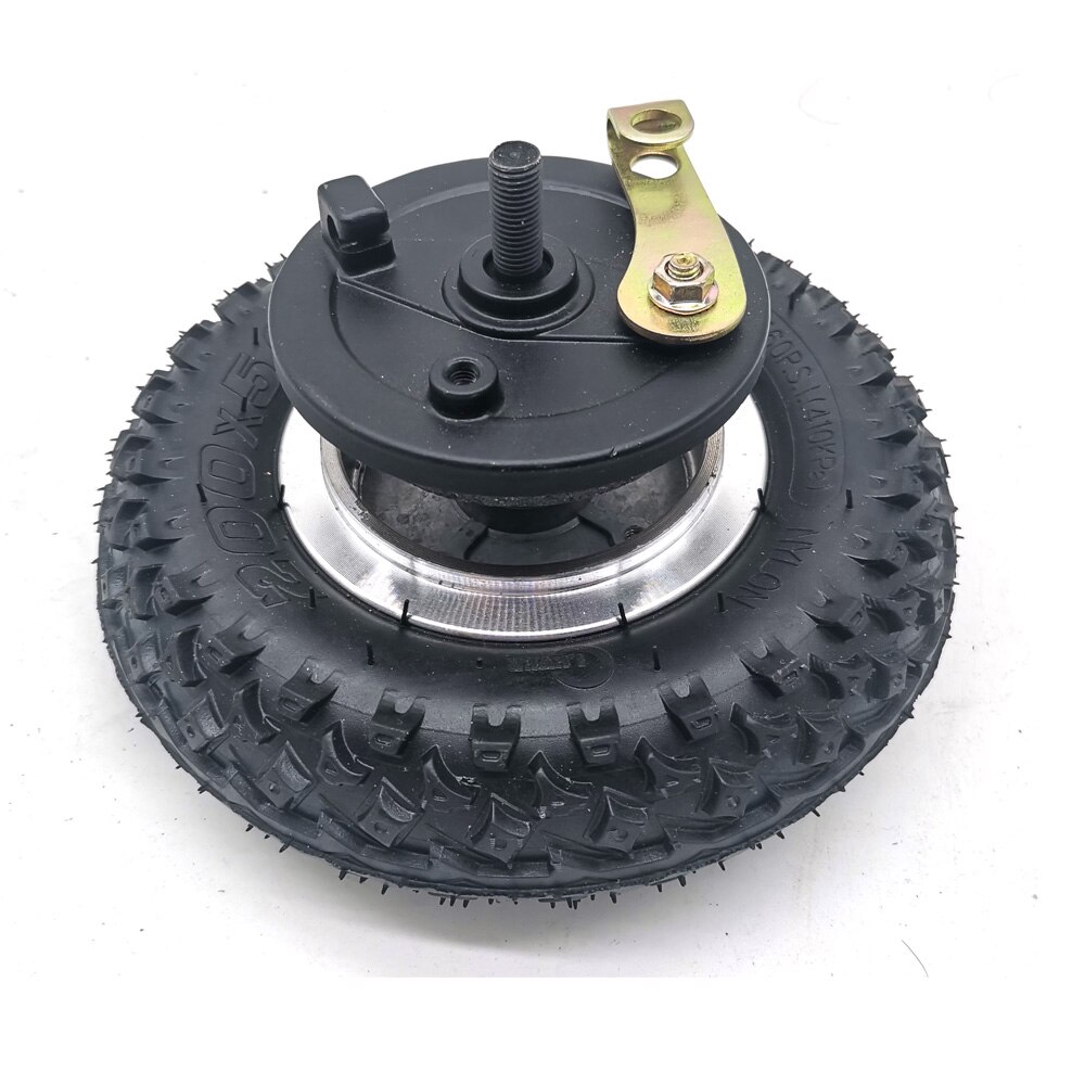Neumático de moto eléctrica con rueda de 8 pulgadas, cubo de rueda de aleación, Scooter de 200x50, neumático de freno de tambor todoterreno, vehículo eléctrico de inflado