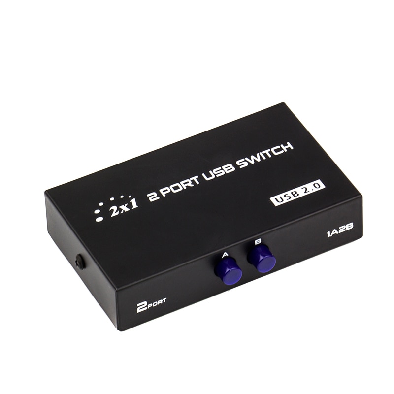 2 Port Manual Usb Switch Box Twee Computers Delen Een Printer 2 In1out USB2.0 Hub Splitter Converter