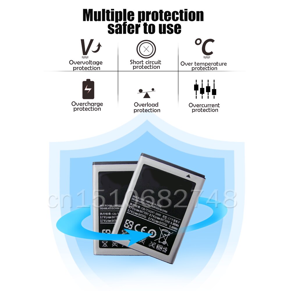 1350mAh EB494358VU de la batería del teléfono móvil para Samsung Galaxy Ace S5830 S5660 S7250D S5670 i569 I579 GT-S6102 S6818 GT-S5839i