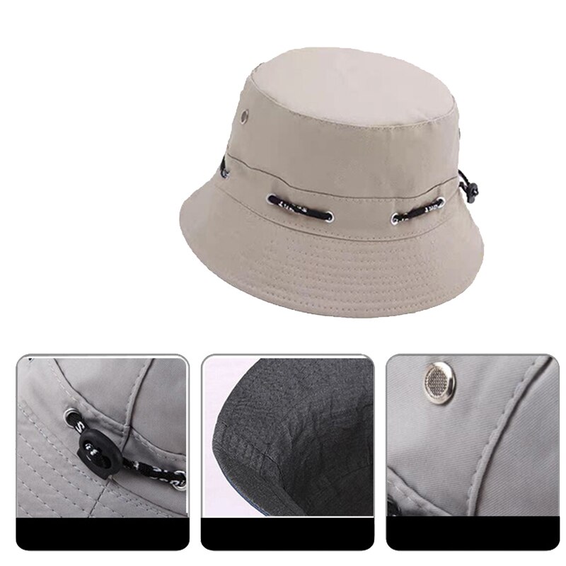 Dubbelzijdige vissershoed voor heren en dames, zonnehoed voor meisjes, hoed met grote rand, strand, vissen, zomer, reizen