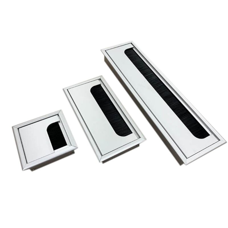 Couvercle de trou d'insertion de sortie de câble d'ordinateur de bureau de Rectangle carré en Aluminium Y5LD