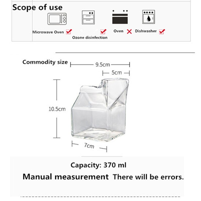 275ml Glass cup milk box coffee cups juice bottle clear glass