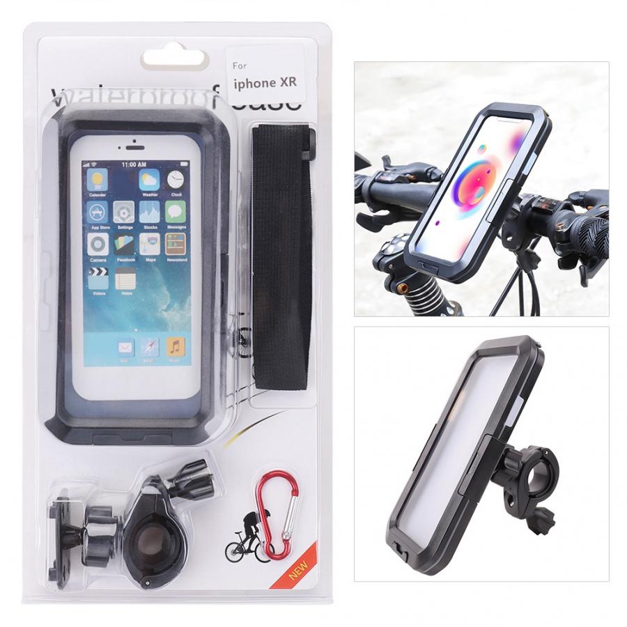 Motorcykel cykel telefonholder stativ beslag taske vandtæt ipx 8 cykeltelefon taske rack til iphone 6s/7/8 plus samsung  s8/s9