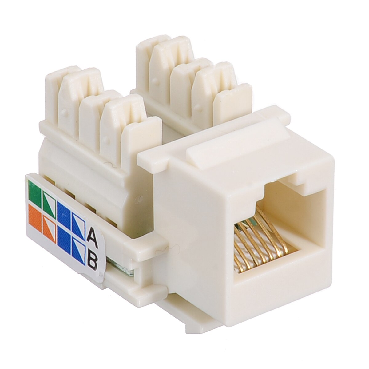 For Computer Connectors 10Pcs/set RJ45 CAT5e Keystone Jack Ethernet Network Clip Module Wall Plug Connector Mayitr