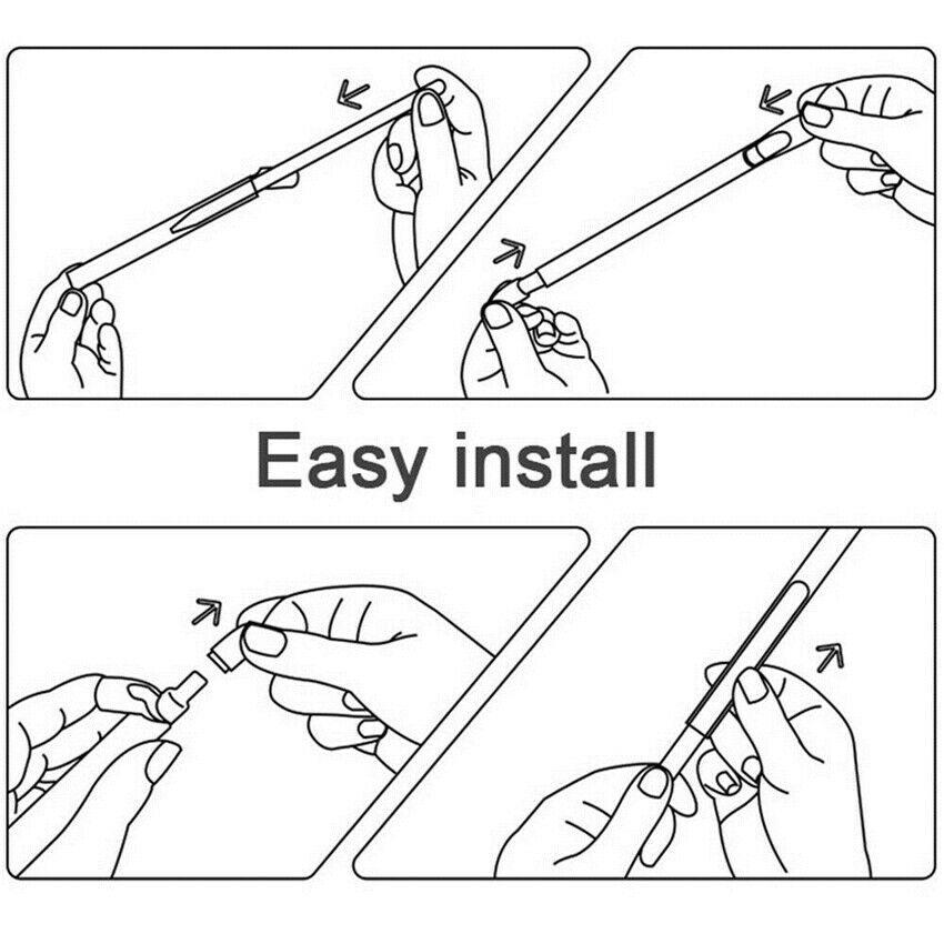 1PCS For Apple Pencil 2nd Gen Silicone Case Sleeve iPencil Grip Holder Pen Skin Cover 170mm