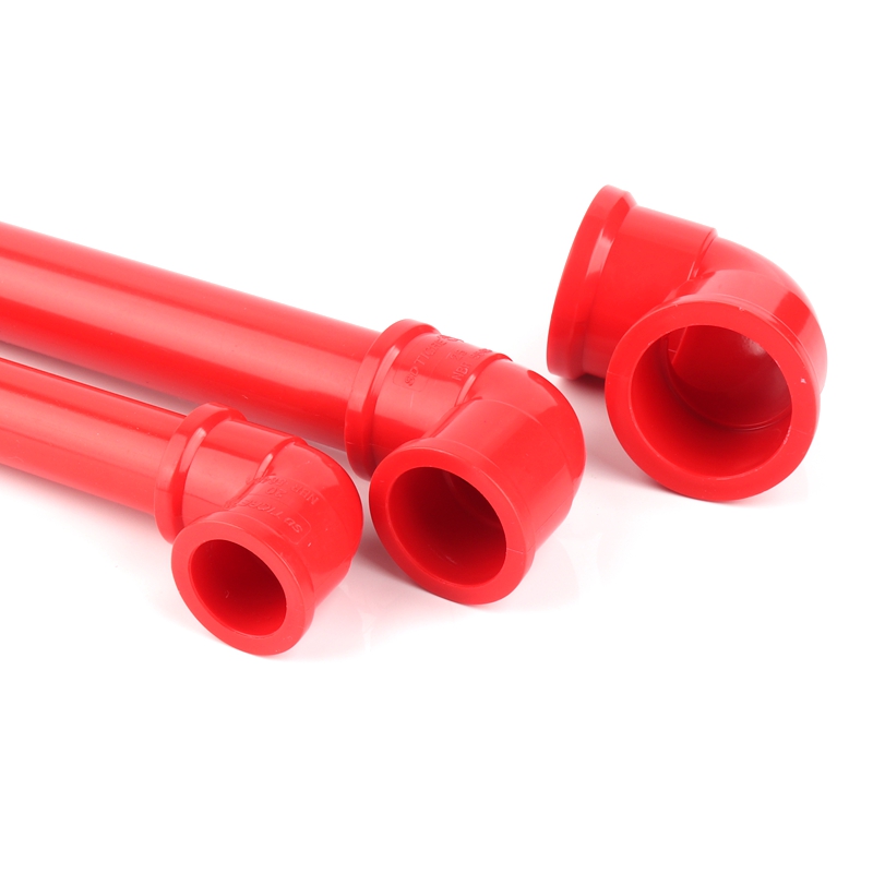50cm Long Outer Dia 20~50mm Home Garden Irrigation System UPVC Tube Aquarium Tank Fittings Water Supply Connectors Red PVC Pipes