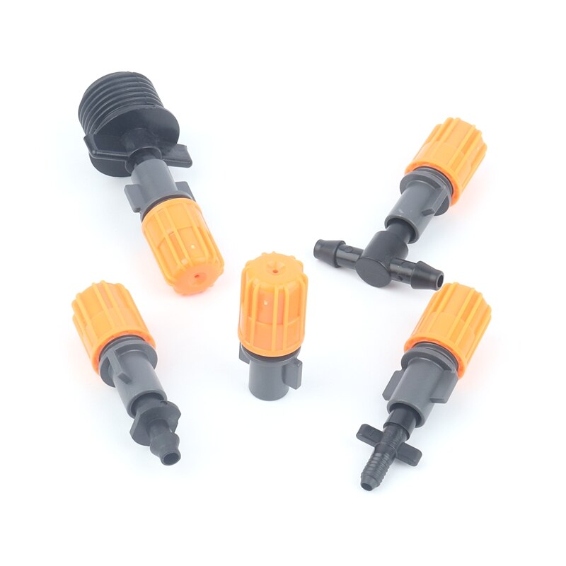 50pcs/lot Adjustable Atomizing Spray Nozzle Family Balcony Agriculture Garden Crop Flower Plant Lawn Irrigation Small Suit
