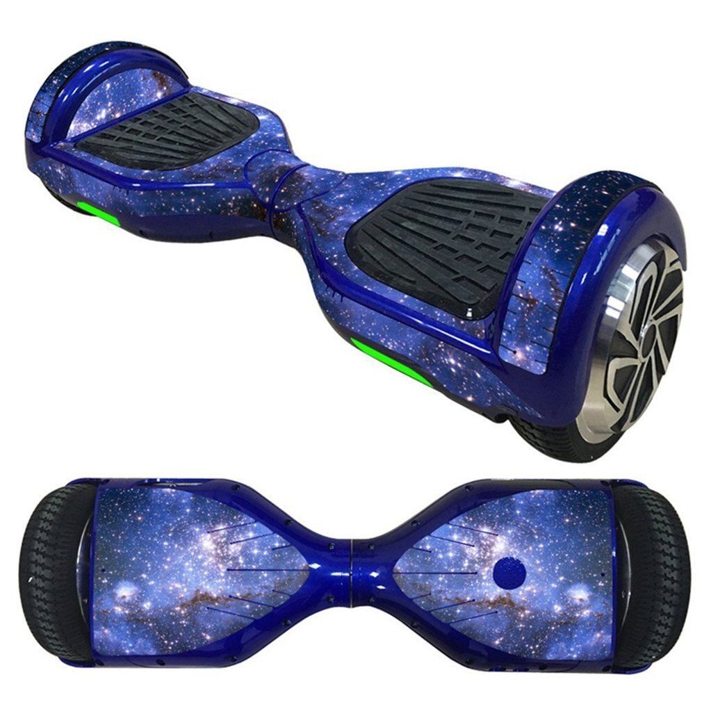 6.5 inch zelfbalancerende elektrische scooters wielbord beschermende pvc hoes huid sticker klassieke hoverboard auto decoratie: Wit
