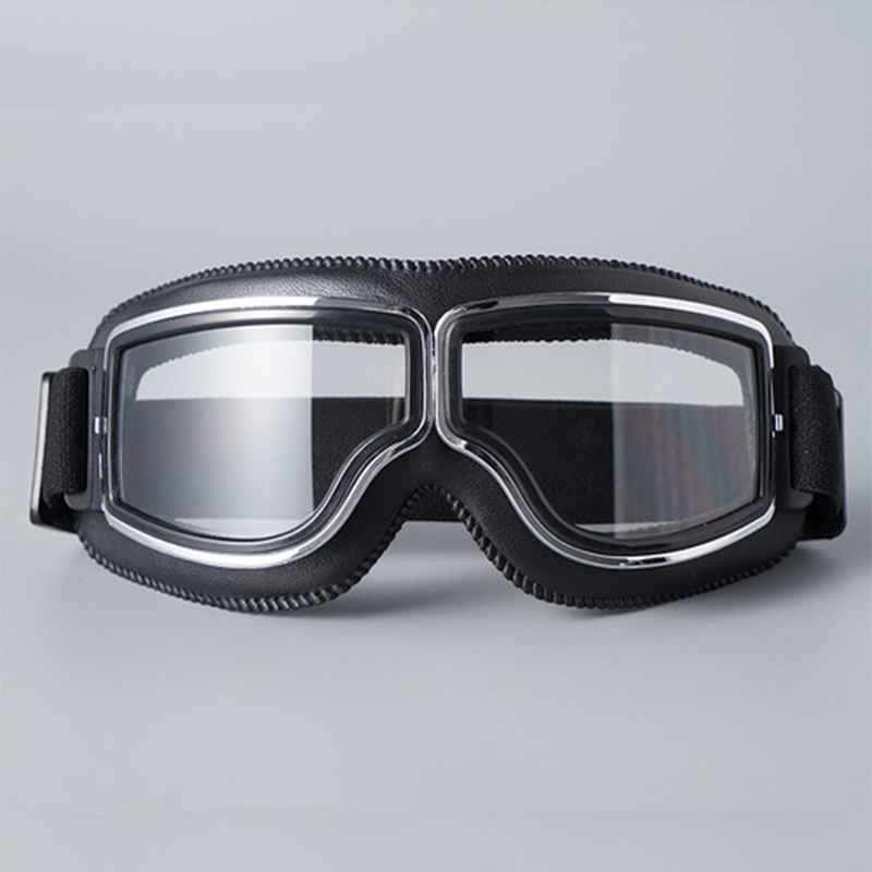 Vintage Motorcycle Goggles Retro Motorbike Scooter Biker ATV Glasses Universal Helmet Goggles Foldable Vintage Off-Road: style 6