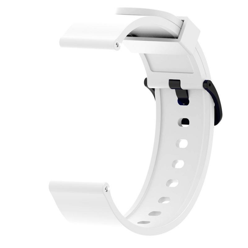 20Mm Siliconen Band Voor Xiaomi Huami Amazfit Bip Smartband Geschikt Voor Slimme Horloge Vervanging Armband Accessoires: white