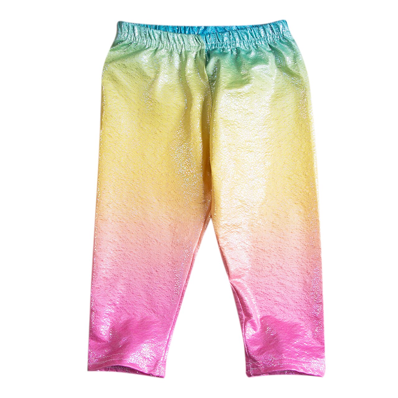 moda niemowlę dziewczynka tęcza błyszczące cekiny spodnie legginsy chudy księżniczka Spodnie spód: 5