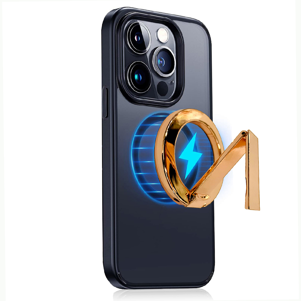 Magnesafe metalowy brokat w proszku silny magnetyczny uchwyt pierścieniowy ssący do uchwytu na telefon komórkowy z metalowym ładowaniem obrotowym 360 ° uniwersalny