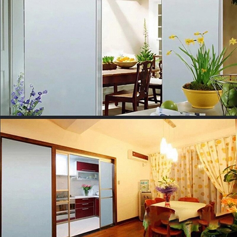 Opaque Privacy Bathroom Stickers Static Glass Window Home Decor PVC Wide Window Cover Stickers Office Bathroom Glass Film