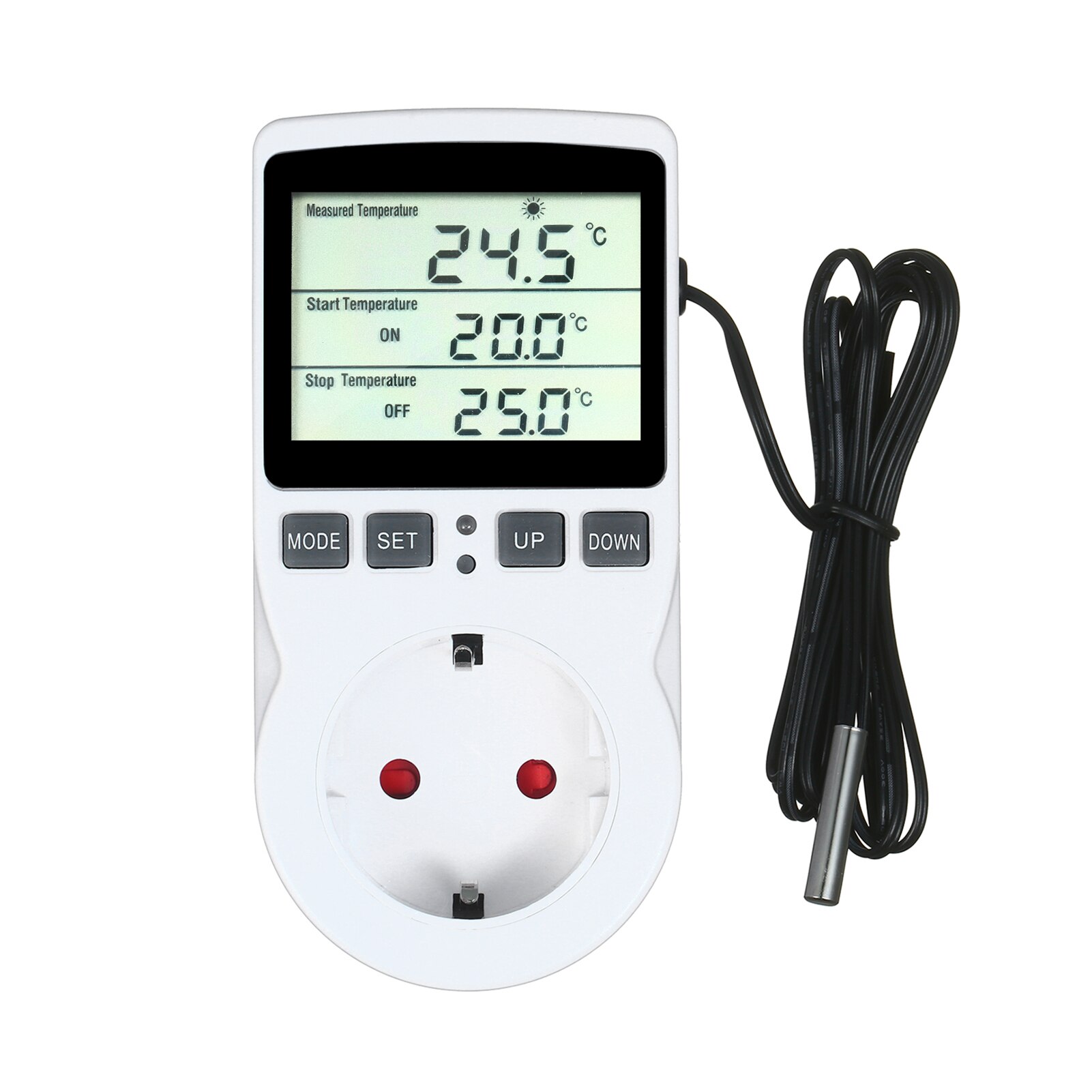 Digital Thermostat Controller for Terrarium Aquarium Reptiles Temperature Controlled Outlet with Timer and Probe