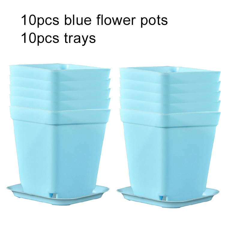 Blumentopf Set Kunststoff Farbe Atmungsaktive Mini Gartenpflanze Werkzeuge Haushalt Balkon Desktop Grün Sukkulenten Blumentopf TMZ: Licht Grau
