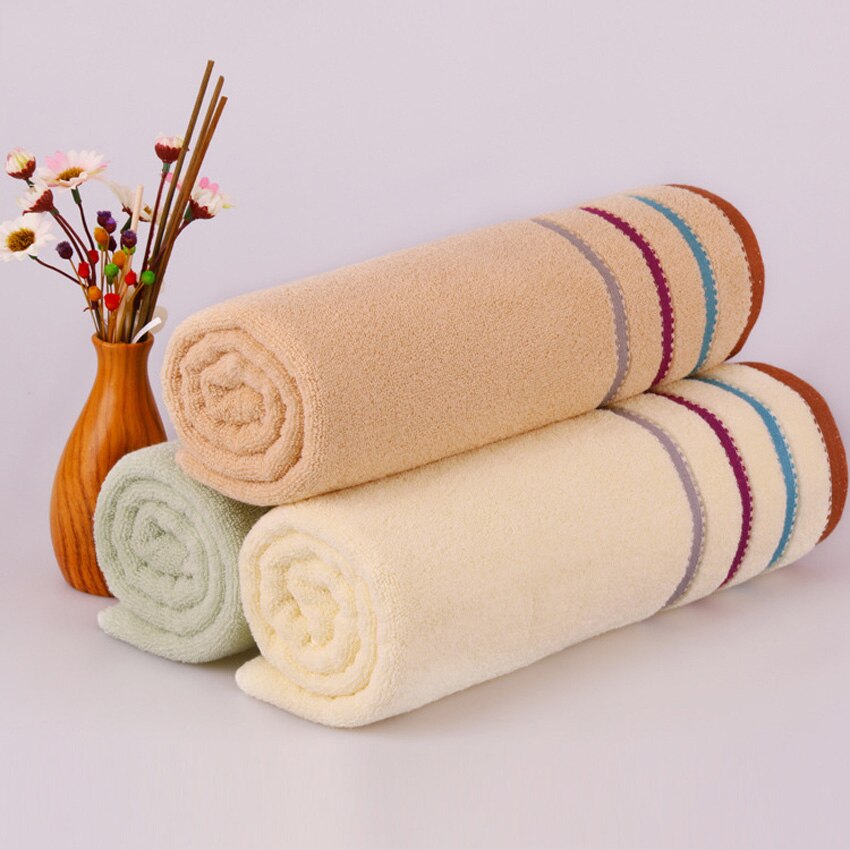 Streep Handdoek Set Soft Beauty Gezicht Spa Handdoek 100% Katoen Badhanddoek Grote Handdoek Thuis Badkamer Voor Volwassenen Kids 3 kleuren serviette De Bain