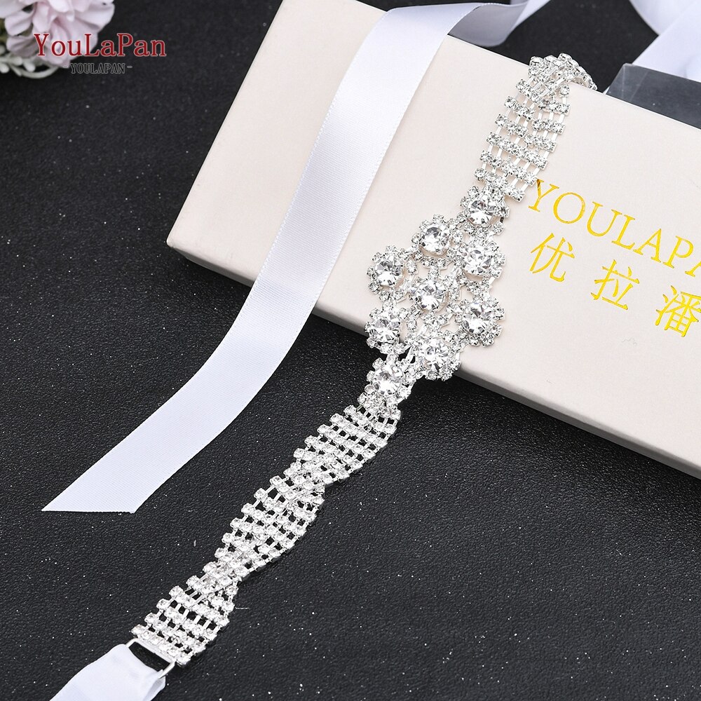 YouLaPan S98 Bling Bridal Belt Rhinestone Wedding Belt Dress Belt Luxury Dress Accessories Wedding Dress Accessories