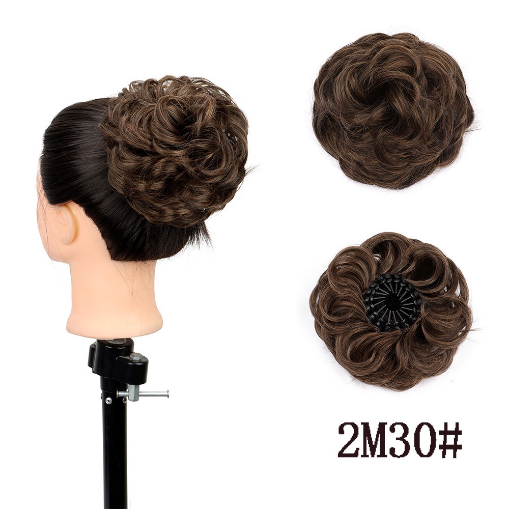Syntetyczne doczepiane koki robić włosów roztrzepane kręstożek włosy Scrunchies treski syntetyczne Chignon pączek Updo treski dla kobiet: #30