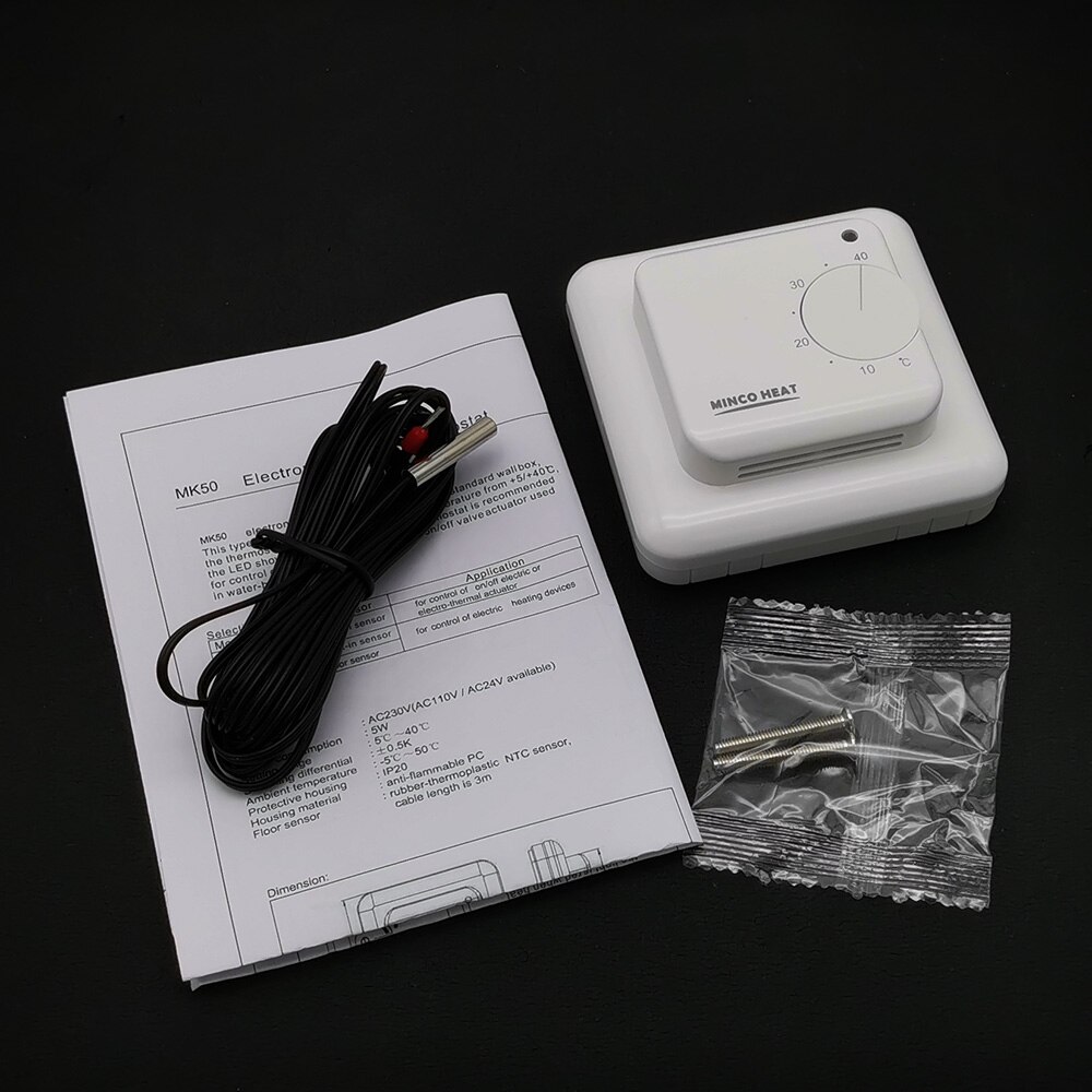 Smart Temperature Controller Thermostat 220V 16A Simple Electric Floor Heating Thermostat Knob Temperature Controller