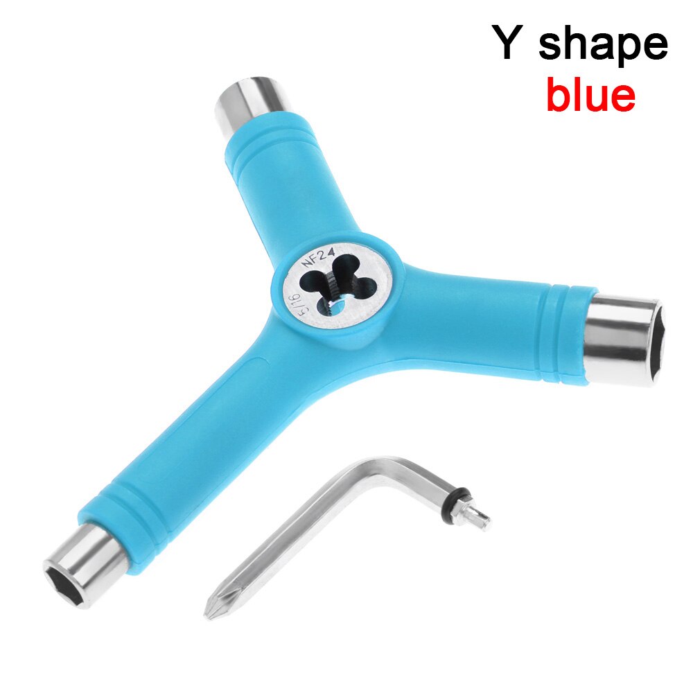 Professionele Alles In Een Universele Multifunctionele T/Y Vorm Skateboard Moersleutel Roller Skate Tool Skate Gereedschap Schroevendraaier