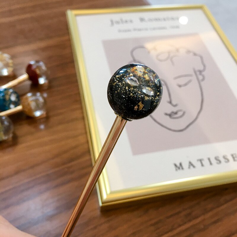 Vrouwen Meisje Glanzende Folie Sterrenhemel Bal Planeet Japan Haar Sticks Handgemaakte Barrette Haarspelden Haar Accessoires Hoofddeksels Sieraden: 1