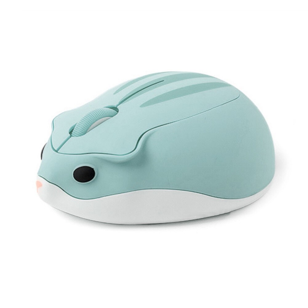 2.4Ghz Wireless Mouse Mini Ergonomic Optical Mice Cute Cartoon Hamster Computer Mouse Portable Mice For Laptop PC/Kid Girl: blue