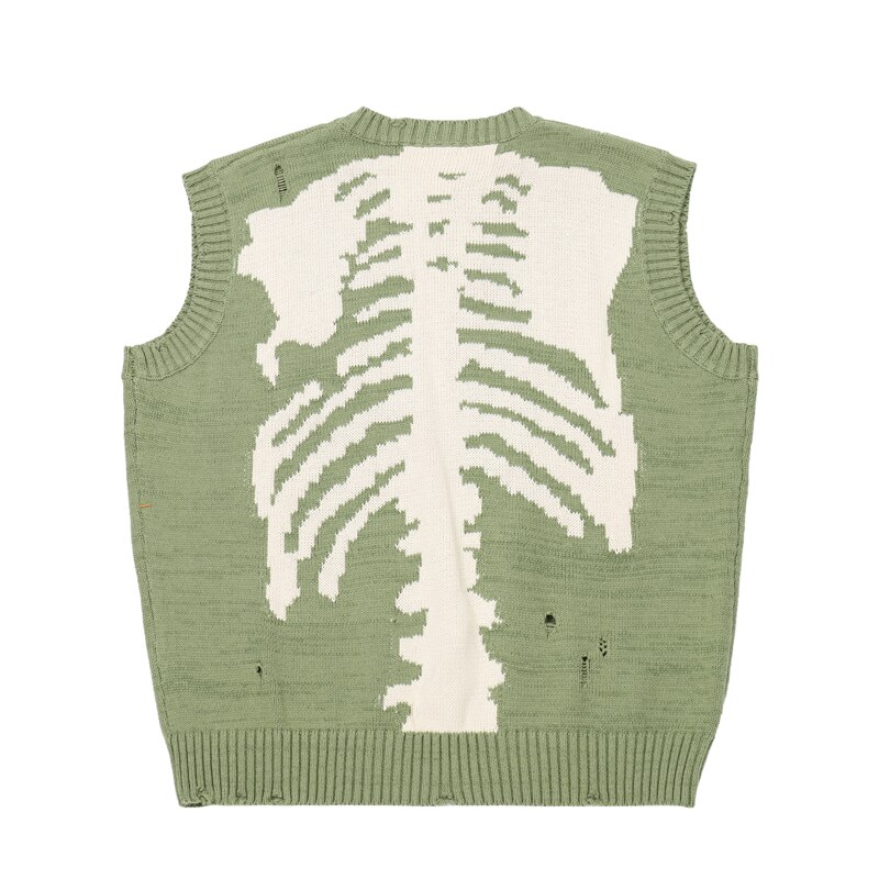 Rue japonais KAPITAL squelette trou gilet pull homme hiver Nouvelle De Rue décontracté couple gilet pull