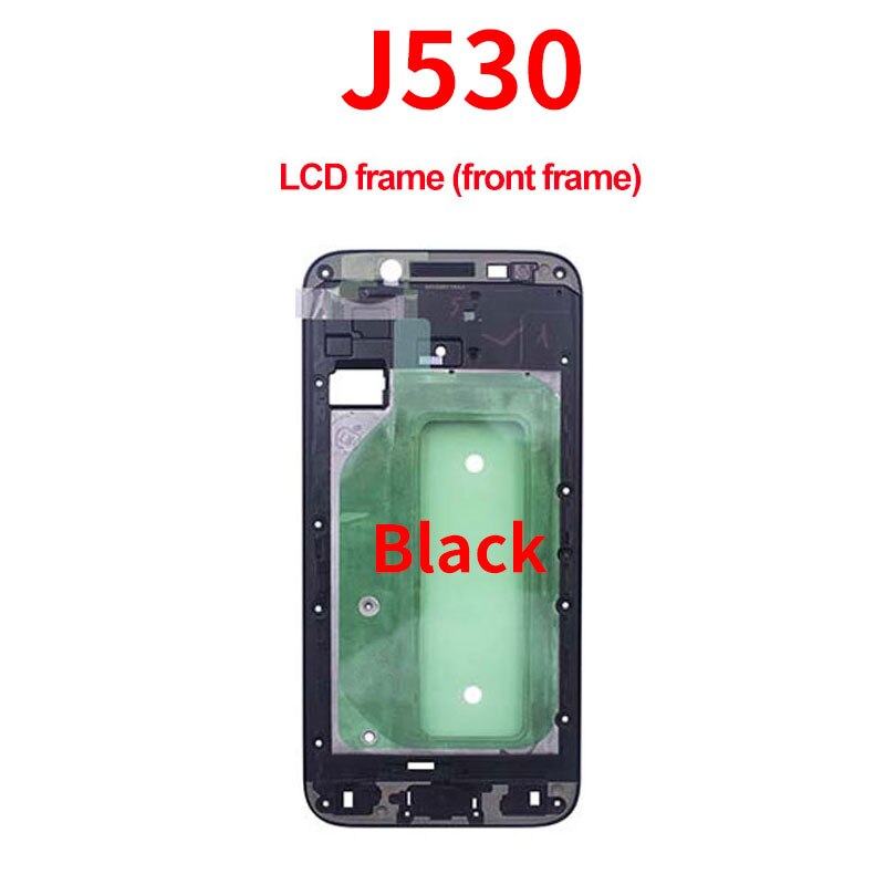 Per Samsung J7 J5 2017 J730 J530 J730F J530F Anteriore Cornice Bezel Cornice Piastra Frontale Dell'alloggiamento Posteriore del Pannello di Batteria di Vetro Posteriore del Portello telaio di copertura: j530-Black-LCD frame